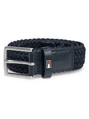 Tommy Hilfiger Blue Kids Braided Square Buckle Elastic Belt - Image 2 of 4