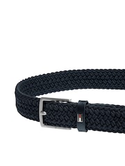 Tommy Hilfiger Blue Kids Braided Square Buckle Elastic Belt - Image 3 of 4