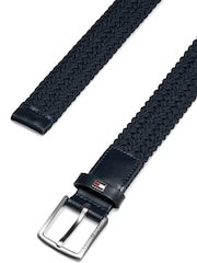 Tommy Hilfiger Blue Kids Braided Square Buckle Elastic Belt - Image 4 of 4