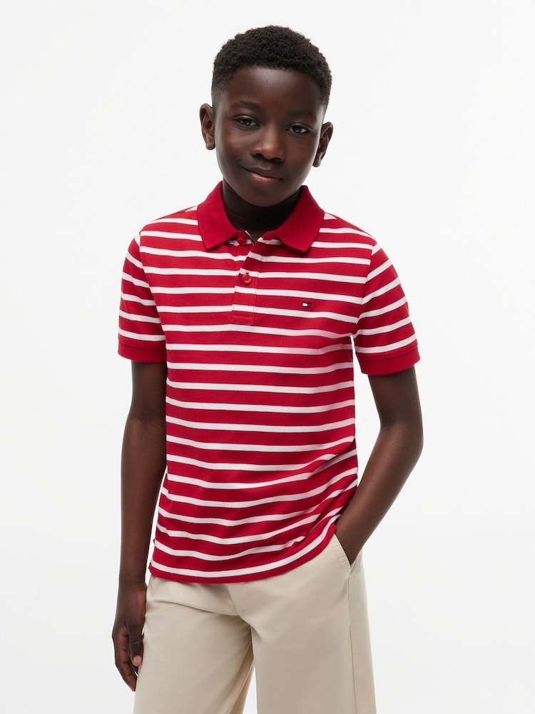 Tommy Hilfiger Red Essential Regular Fit Signature Polo Shirt - Image 1 of 5