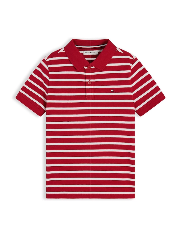 Tommy Hilfiger Red Essential Regular Fit Signature Polo Shirt - Image 5 of 5