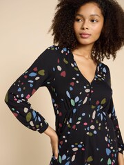White Stuff Black Jersey Megan Midi Dress - Image 4 of 7