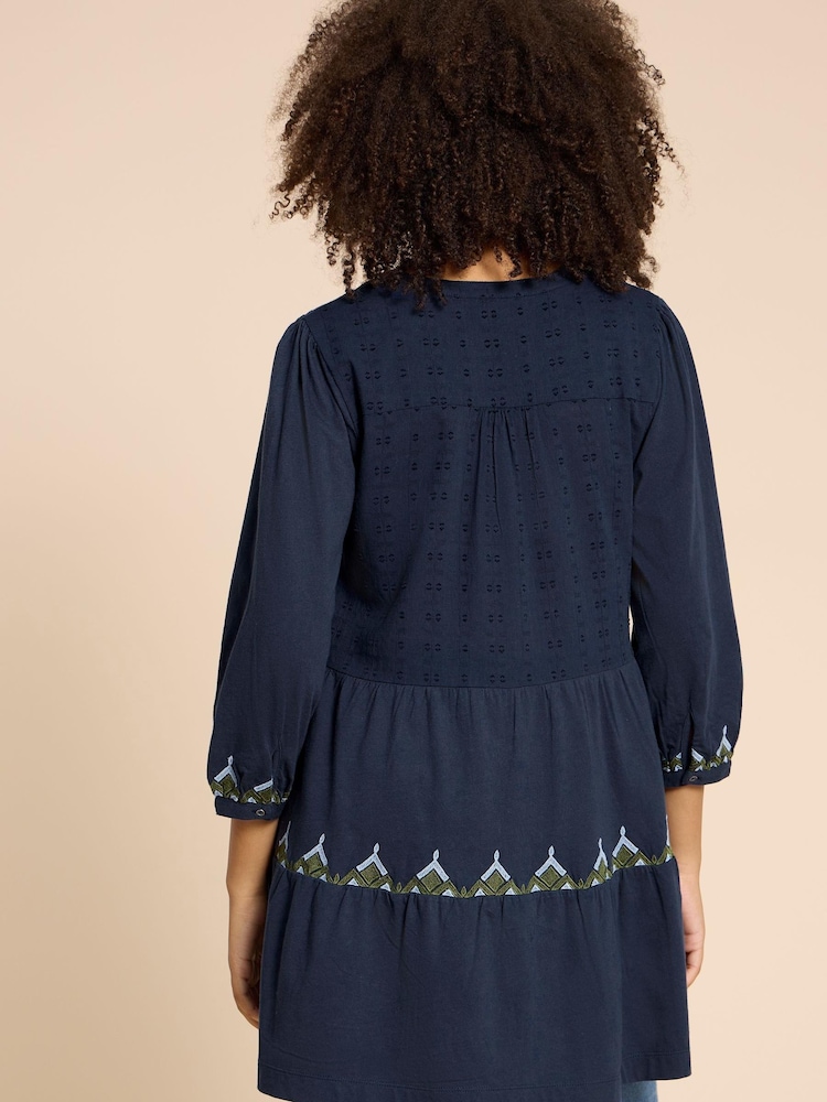White Stuff Blue Marta Embroidered Tunic - Image 2 of 7 White Stuff Blue Marta Embroidered Tunic - Image 2 of 7