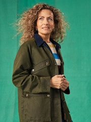 White Stuff Green Juniper Cotton Jacket - Image 1 of 8