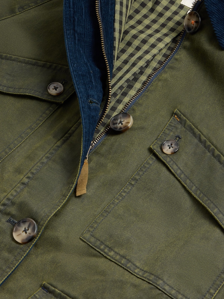 White Stuff Green Juniper Cotton Jacket - Image 8 of 8