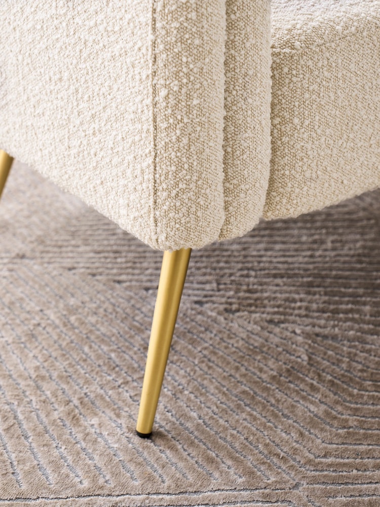 Lipsy Off White Snug Boucle Poppy Accent Chair - Image 2 of 8