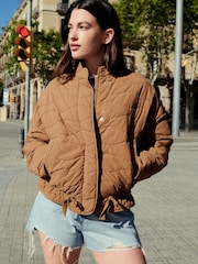 Rust Brown Quilted Jacket - Image 3 of 8