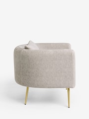 Lipsy Silver Grey Soft Chenille Poppy Accent Chair - Image 6 of 8