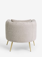 Lipsy Silver Grey Soft Chenille Poppy Accent Chair - Image 7 of 8