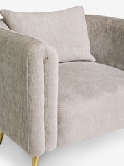 Lipsy Silver Grey Soft Chenille Poppy Accent Chair - Image 8 of 8