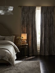 Natural Lily Floral Pencil Pleat Blackout/Thermal Curtains - Image 3 of 6