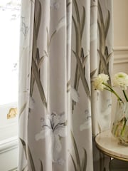Natural Lily Floral Pencil Pleat Blackout/Thermal Curtains - Image 4 of 6