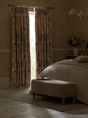 Pink Lily Floral Pencil Pleat Blackout/Thermal Curtains - Image 4 of 8