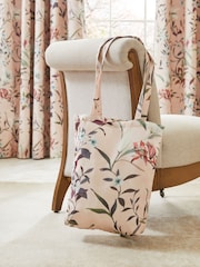 Pink Lily Floral Pencil Pleat Blackout/Thermal Curtains - Image 6 of 8