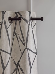 Abstract Lines Jacquard Eyelet Lined Curtains - Imagen 1 de 5
