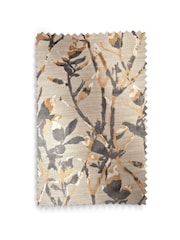 Natural Collection Luxe Heavyweight Cut Velvet Floral Eyelet Lined Curtains - Image 5 of 5