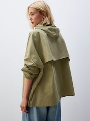 Khaki - Nieprzemakalny płaszcz przeciwdeszczowy z kapturem - Image 4 of 9