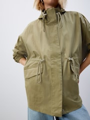 Khaki - Nieprzemakalny płaszcz przeciwdeszczowy z kapturem - Image 6 of 9