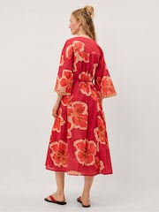 Monsoon Pink Yasmin Floral Midi Tunic Dress - Image 3 of 4