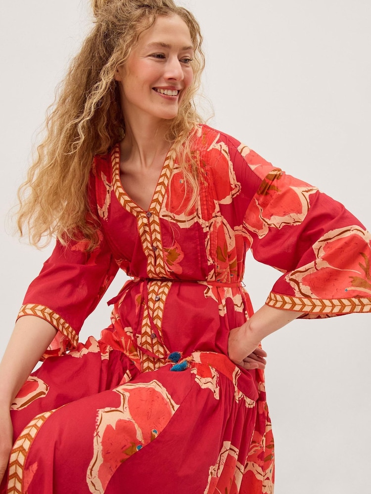 Monsoon Pink Yasmin Floral Midi Tunic Dress - Image 4 of 4 Monsoon Pink Yasmin Floral Midi Tunic Dress - Image 4 of 4
