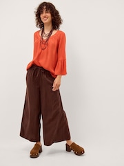 Monsoon Orange Kallie Dobby Blouse - Image 1 of 3