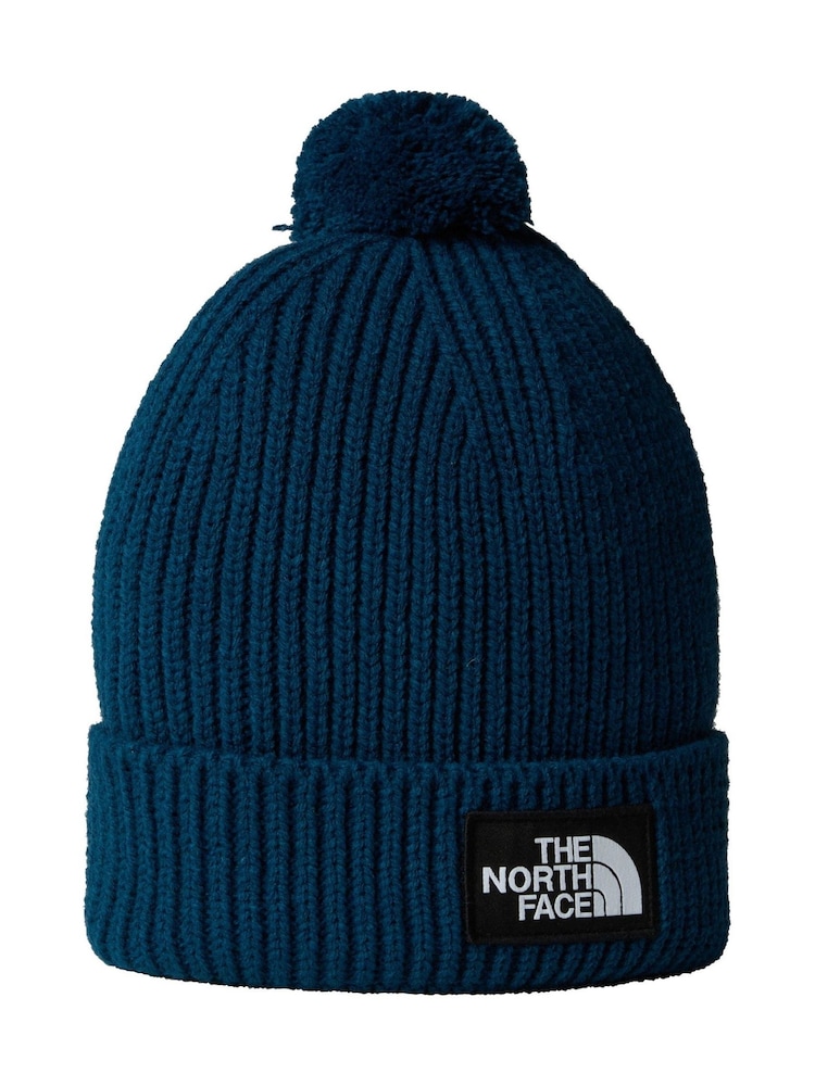 The North Face Blue Logo Box Pom Beanie - Image 2 of 3