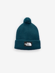 The North Face Blue Logo Box Pom Beanie - Image 3 of 3