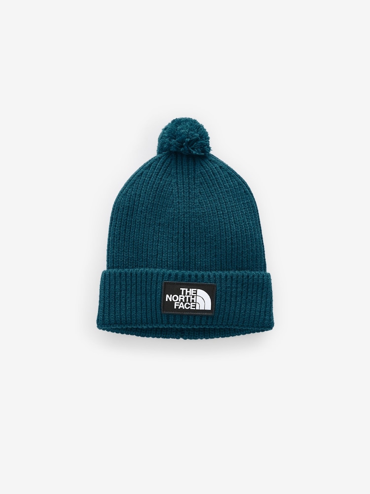 The North Face Blue Logo Box Pom Beanie - Image 3 of 3