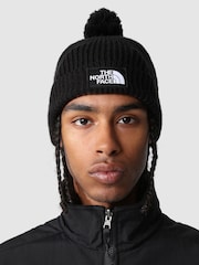 The North Face Black Logo Box Pom Beanie - Image 1 of 4