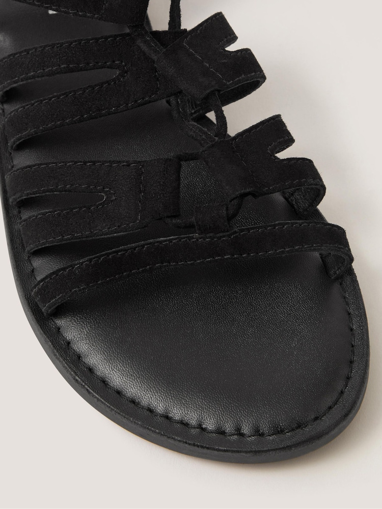Monsoon Black Greta Suede Gladiator Sandals - Image 2 of 2 Monsoon Black Greta Suede Gladiator Sandals - Image 2 of 2