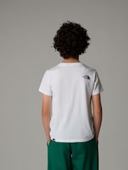 The North Face White Chrome Teen Simple Dome Short Sleeve T-Shirt - Image 2 of 4