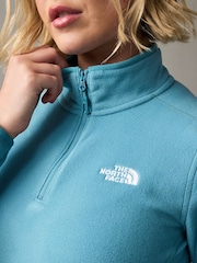 The North Face Sky Blue Womens 1/4 Zip Glacier Fleece - Image 4 of 6