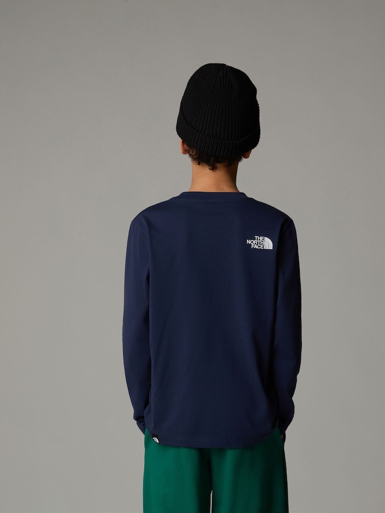 The North Face Blue White Teen Boys Easy T-Shirt - Image 2 of 3
