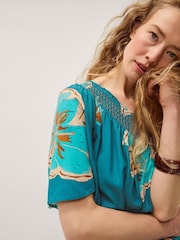 Monsoon Blue Yasmin One-Shoulder Floral Jumpsuit - Image 3 of 3