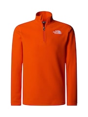 The North Face Orange T-Shirt Glacier 1/4 Zip Fleece - Image 3 of 4
