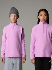 The North Face Purple Purple T-Shirt Girls Glacier Quarter Zip Fleece - Image 1 of 5