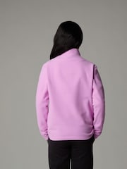 The North Face Purple Purple T-Shirt Girls Glacier Quarter Zip Fleece - Image 3 of 5