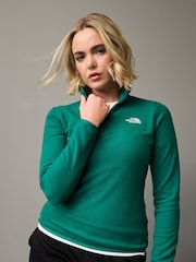 The North Face Green Womens 1/4 Zip Glacier Fleece - Image 1 of 6
