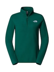 The North Face Green Womens 1/4 Zip Glacier Fleece - Image 5 of 6