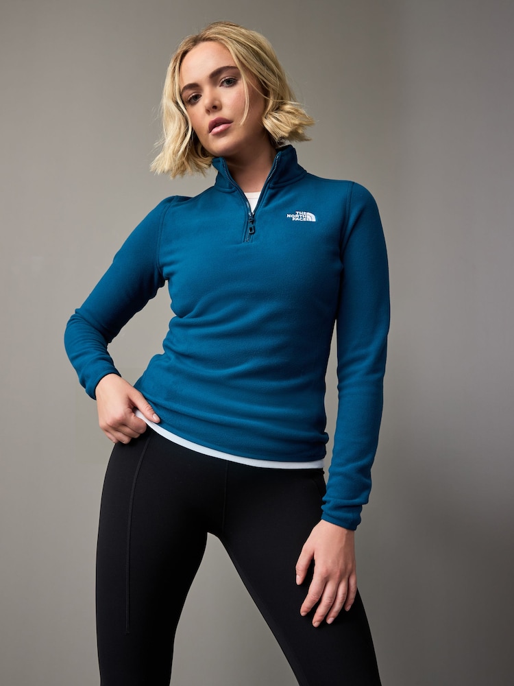 The North Face Blue Womens 1/4 Zip Glacier Fleece - Image 1 of 6