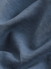Blue Linen Blend Chore Shacket Overshirt - Image 6 of 7