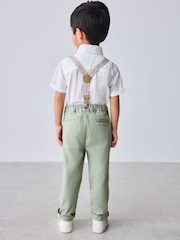 Baker by Ted Baker Green Shirt Trousers and Braces Set - Image 2 of 6