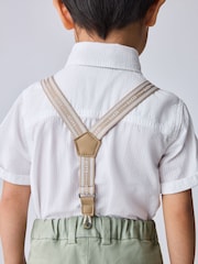 Baker by Ted Baker Green Shirt Trousers and Braces Set - Image 3 of 6