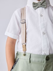 Baker by Ted Baker Green Shirt Trousers and Braces Set - Image 4 of 6