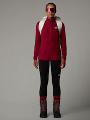 The North Face Red Womens Full Zip Glacier Fleece - Image 3 of 5