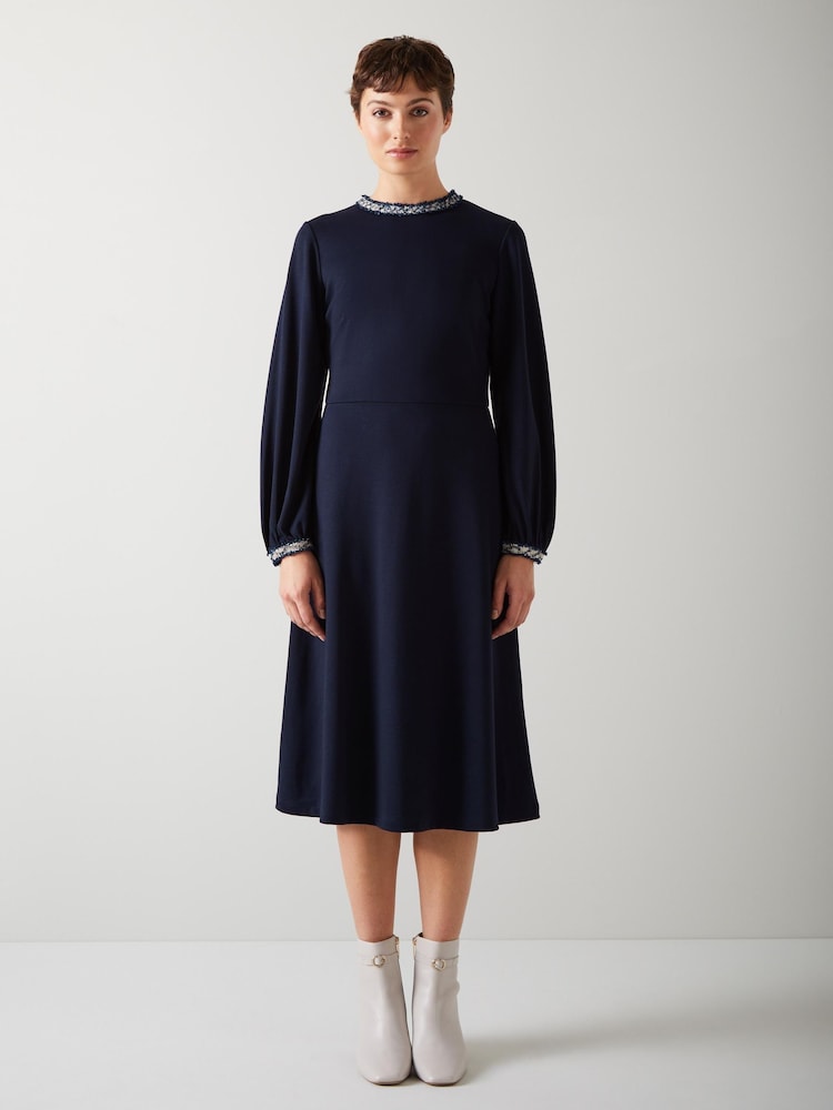 LK Bennett Black Lenzing™ EcoVero™ Viscose Rich Yvonne Dress - Image 1 of 4