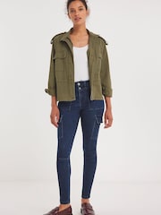 JD Williams Blue Cargo Skinny Leg Jeans - Image 1 of 4