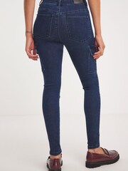 JD Williams Blue Cargo Skinny Leg Jeans - Image 2 of 4