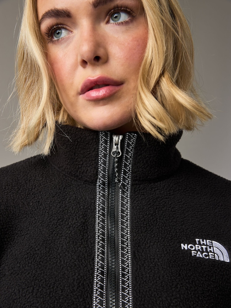 שחור - The North Face פליז עם רוכסן 4/1 לנשים, דגם Fleeski - Image 4 of 8