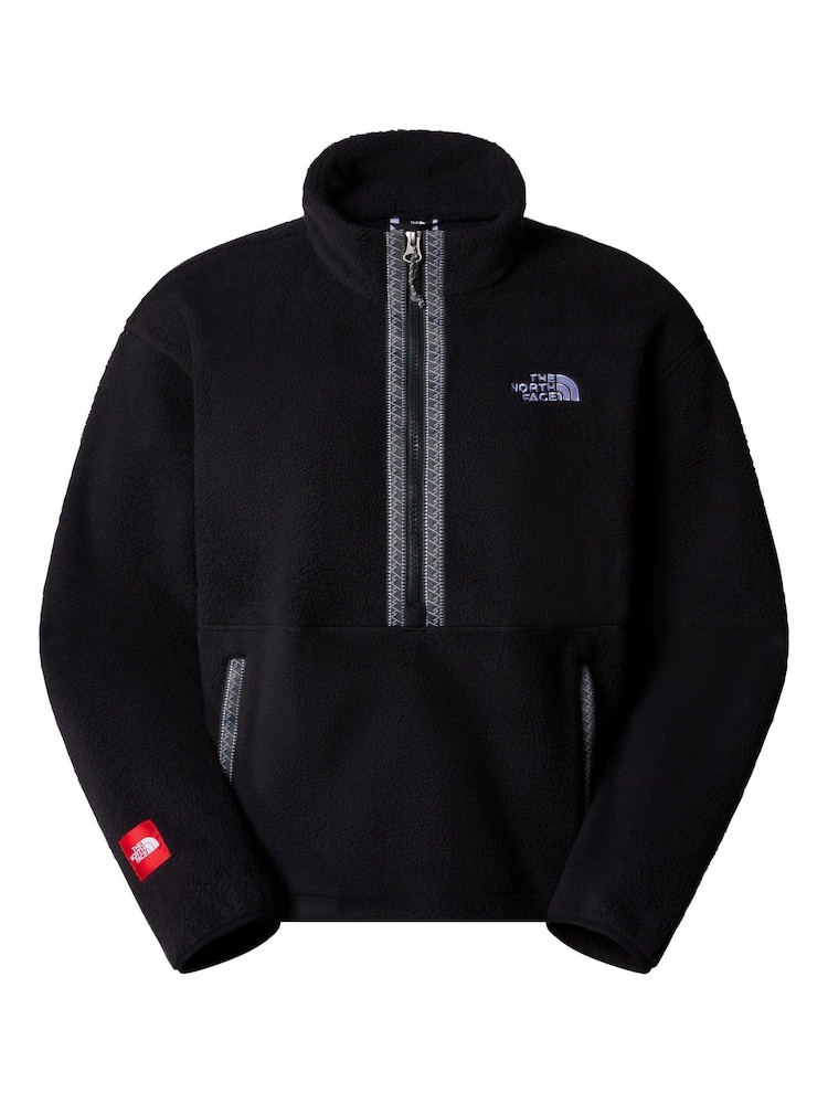 שחור - The North Face פליז עם רוכסן 4/1 לנשים, דגם Fleeski - Image 7 of 8